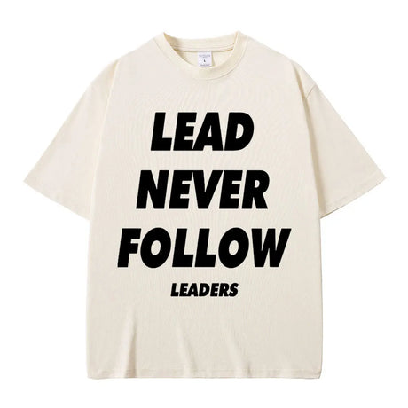 Rapper Chief Keef Lead Never Follow Leaders T Shirts Men Women Fashion Hip Hop Vintage T-shirt Cotton Casual Oversized T-shirts - Lootquake