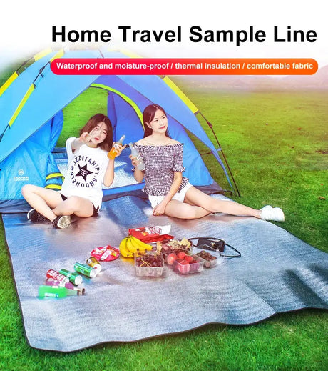 Waterproof Picnic Mat Beach Mattress Sleeping Pad Aluminum Foil EVA Foam Mat Outdoor Tent Footprint Ultralight Camping Mat - Lootquake