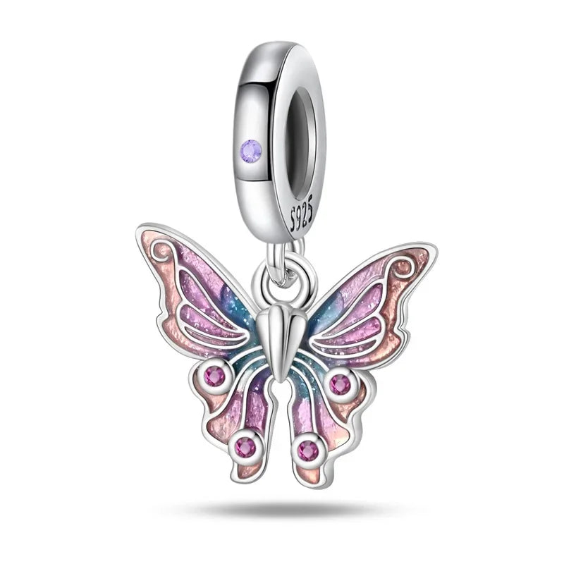 MINISO Charms de plata de ley 925 para pulseras originales de Harry Potter de 3 mm, colgantes para mujer, joyería DIY, regalos