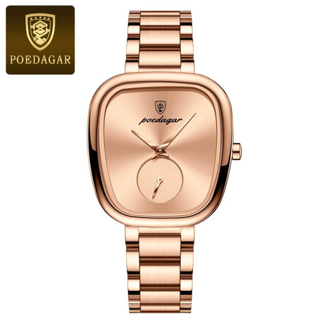 POEDAGAR Luxury Watch for Woman Waterproof Stainless Steel Quartz Ladies Watch High Quality Women's Watches Elegant Female Clock - Lootquake