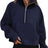 Womens Sweatshirts Half Zip Cropped Pullover Fleece Quarter Zipper Hoodies Fall outfits Clothes Thumb Hole - Lootquake