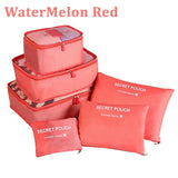 6pcs Set Travel Storage Bags | Suitcase Packing Set & Portable Luggage Organizer (Clothes Shoe Foldable Organizer)