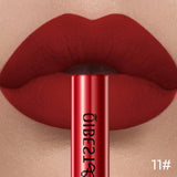 QIBEST Rouge à lèvres liquide mat Waterproof longue tenue Velours Gloss à lèvres Tube de teinte Pigment Nude mat Rouge à lèvres Maquillage des lèvres