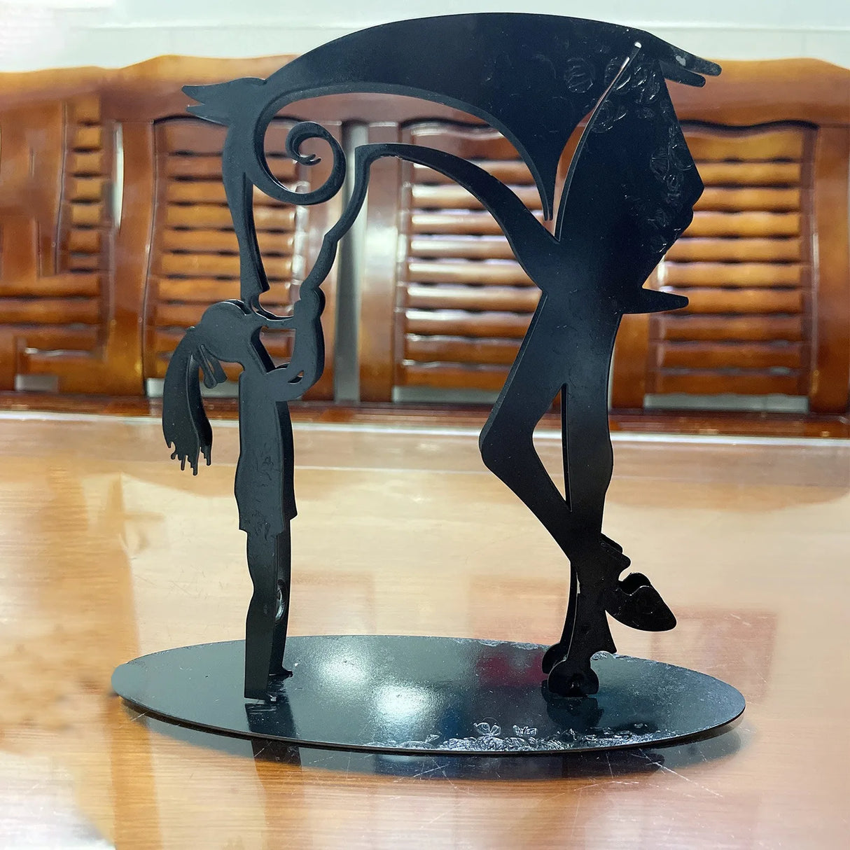 Kiss-Horse Sculpture Modern Statue Rustic Metal Art Men Gift Horse Decor Simple And Classic Design Ornaments