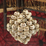 20 creative Halloween white pumpkins, outdoor garden bonsai decoration filled with pumpkin ornaments, home micro landscape decor