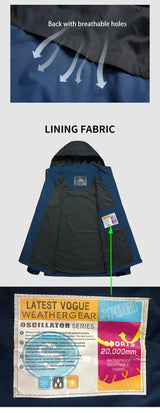 Men Autumn Jacket Camping Hiking Trekking Windbreaker Waterproof With Hood Spring Outdoor Sports Travel Climbing Coats - Lootquake