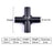 I.D 8/12/16/19mm Black Plastic Pipe Connector DIY Shelf Water Tube Joint Tent Fixed Connector Tee Four Way Elbow Straight Joint - Lootquake