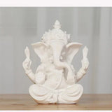 Estatua de elefante de Buda Ganesha de arenisca hecha a mano, escultura, figura para decoración del hogar y la sala de estar.