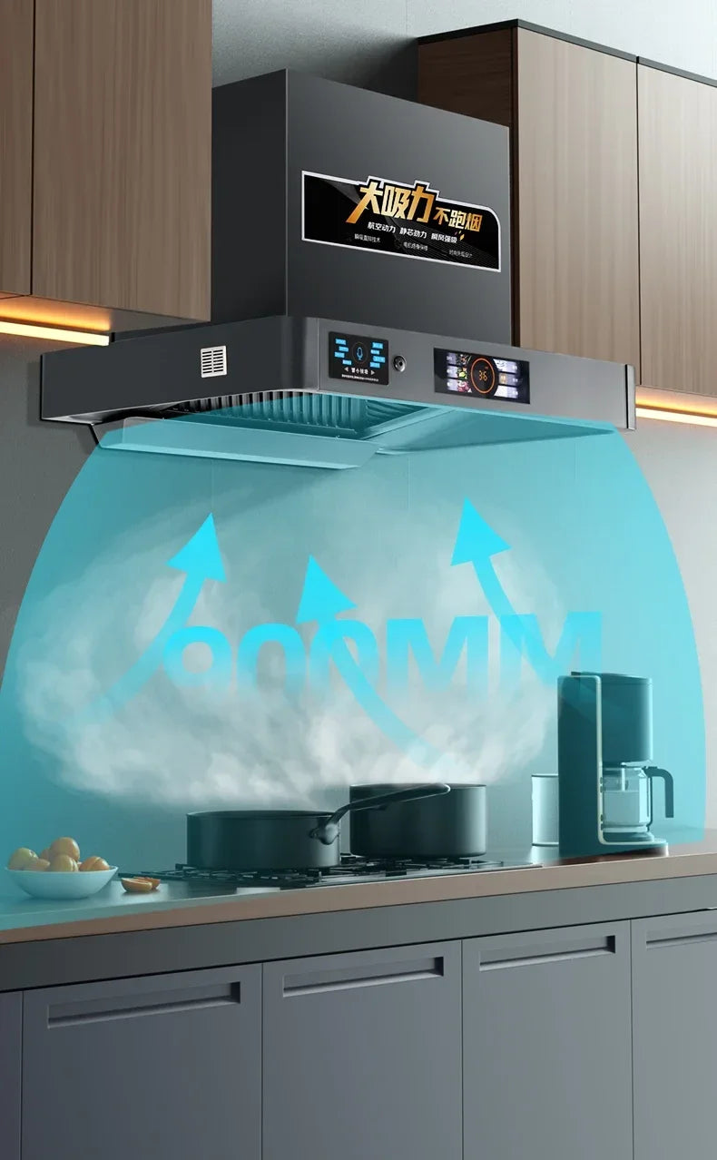 Campana extractora de cocina de 220 V, 600 mm, 700 mm, succión superior, tamaño pequeño, extractor de aire para cocina, electrodomésticos grandes, hogar, succión de 46 m³