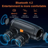 Altavoz Bluetooth con doble altavoz estéreo para exteriores, reproducción TFSB, transmisión de voz FM, subwoofer portátil, altavoz inalámbrico 5.0
