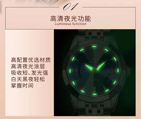 OLEVS Original Brand Elegant Women's Watches Waterproof Luminous Quartz Watch for Lady Necklace Bracelet Gift Box Set Calendar - Lootquake