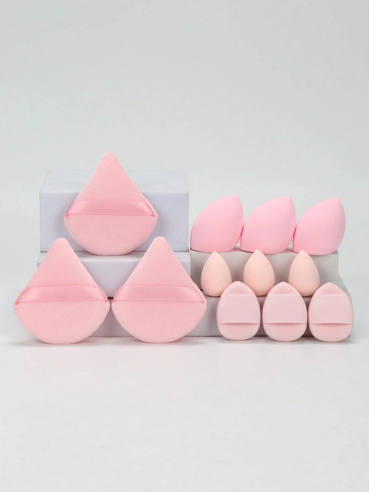 12 Piece All Purpose Makeup Sponge Set with Loose Powder Puffs Mini Air Cushion Puffs Beauty Eggs and Mini Beauty Sponges