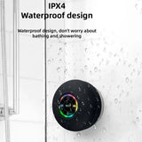 Wireless Bluetooth Speaker IPX4 Waterproof Loudspeaker Long lasting Mini Stereo LED Bathroom Sound Box With Powerful Suction
