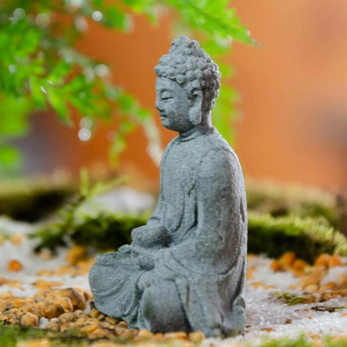 Buddha Statue Decorative Figurine Home Small Meditating Buddha , E