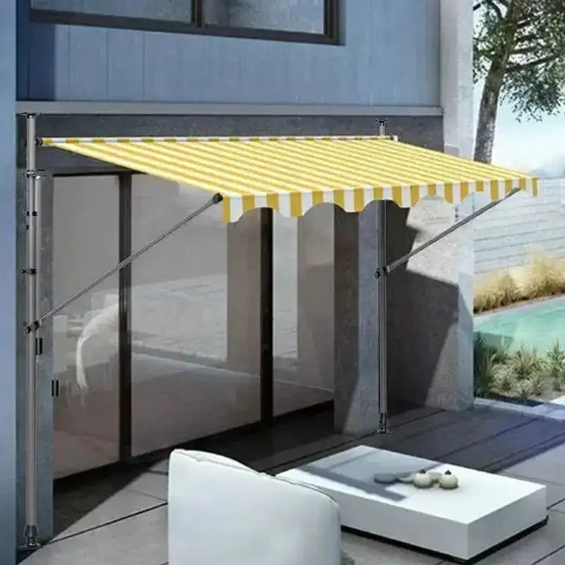 Toldos Resistentes a la lluvia y la nieve Resistentes a los rayos UV Toldo plegable y telescópico Carpa para exteriores Jardín Balcón Techo Patio Sombrilla