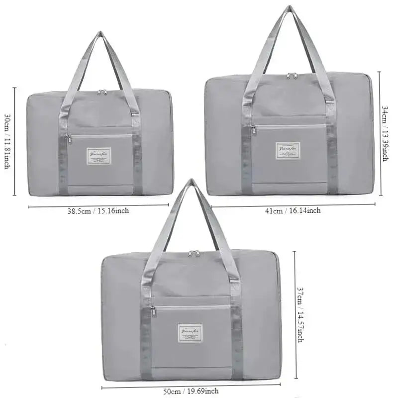 1pc Pink/Blue/Grey Travel Large Capacity Storage Bag Zipper Portable Sports Bag Versatile Gym Handbag Small, Medium, and Large - Lootquake