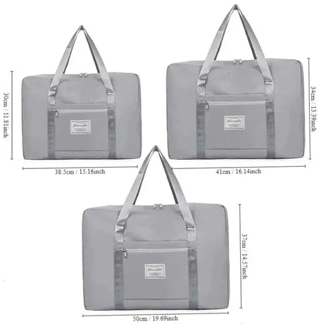1pc Pink/Blue/Grey Travel Large Capacity Storage Bag Zipper Portable Sports Bag Versatile Gym Handbag Small, Medium, and Large - Lootquake