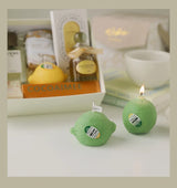 Bougie parfumée décorative au citron, cadeau d'anniversaire parfumé DIY, bougie imitation fruit