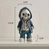 Skeleton Doll Resin Jewelry Character Statue Home Creative Cool Room Decor Panel Trendy Street Decoration Personalised Retro