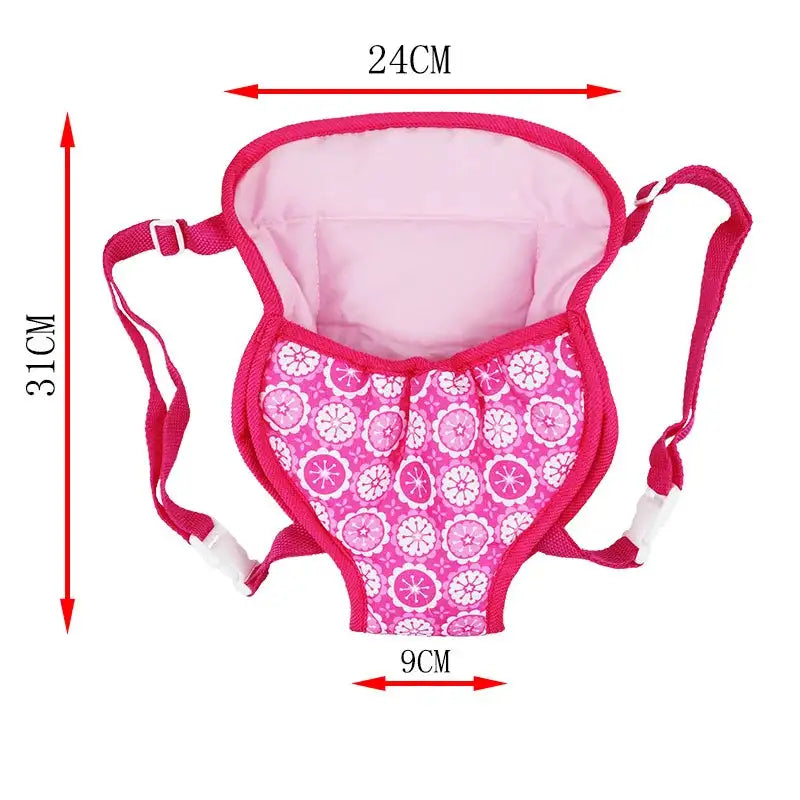 Mochila de moda para muñecas americanas de 15 a 18 pulgadas, asiento de seguridad, manta y saco de dormir, regalo para niñas.