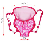 Mochila de moda para muñecas americanas de 15 a 18 pulgadas, asiento de seguridad, manta y saco de dormir, regalo para niñas.