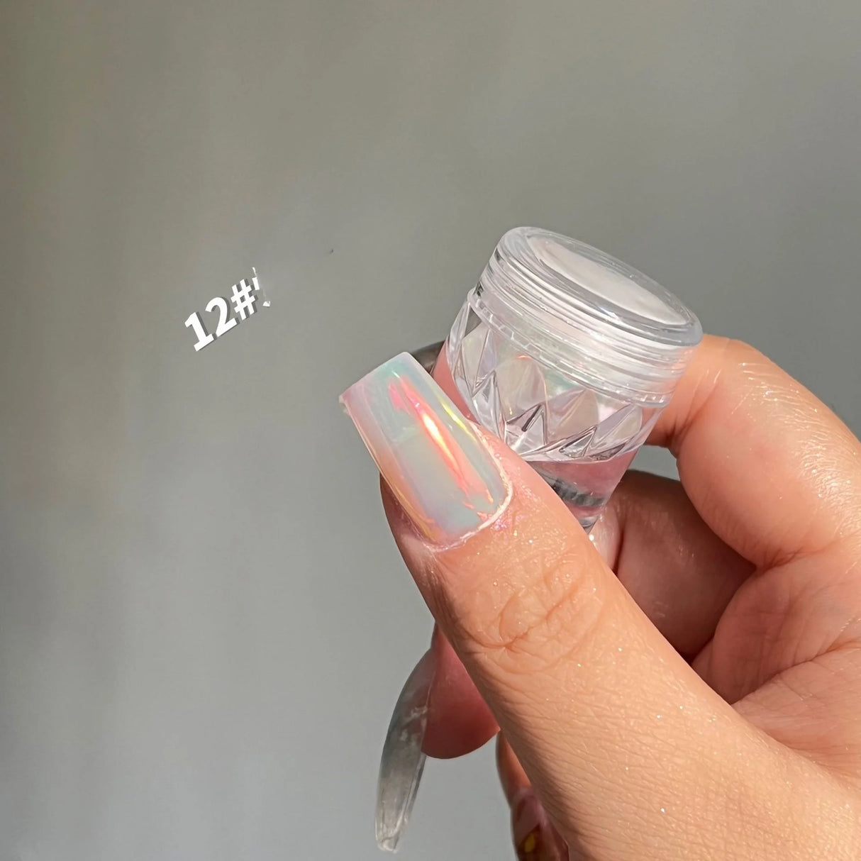 Moonlight Mirror Nails Powder Pearl White Nails Glitter Aurora Shining Pigment Chrome Dust Nail Art Supplies Decoration