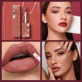 Rouge à lèvres liquide mat 6 couleurs, longue tenue, teinte antiadhésive, brillant à lèvres nude, waterproof, maquillage