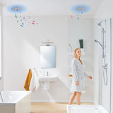 Herdio 2PCS 4 Inch Ceiling Bluetooth Speaker Kit Water Resistant 160W Marine Speakers For Bathroom Kitchen Home Outdoor Camper