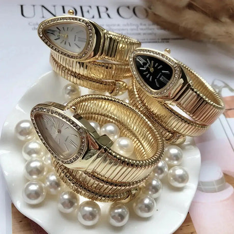 Women Quartz Watch Stainless Steel Bracelet  Fashion Gold Ladies Watches Clock Luxury High-quality Ladies Wristwatch(Only Watch) - Lootquake