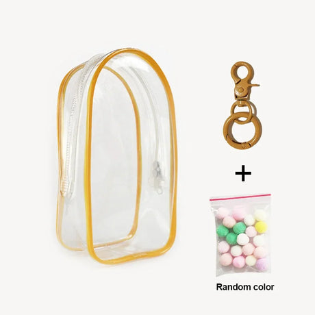 Colorful Transparent Protector Case Organizer Box for 17cm Labubu Plush Dolls Outdoor Display Bag With Keychain Doll Accessories - Lootquake