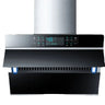 Campana extractora de cocina de 750 mm con aspiración lateral y limpieza automática integrada, motor doble.