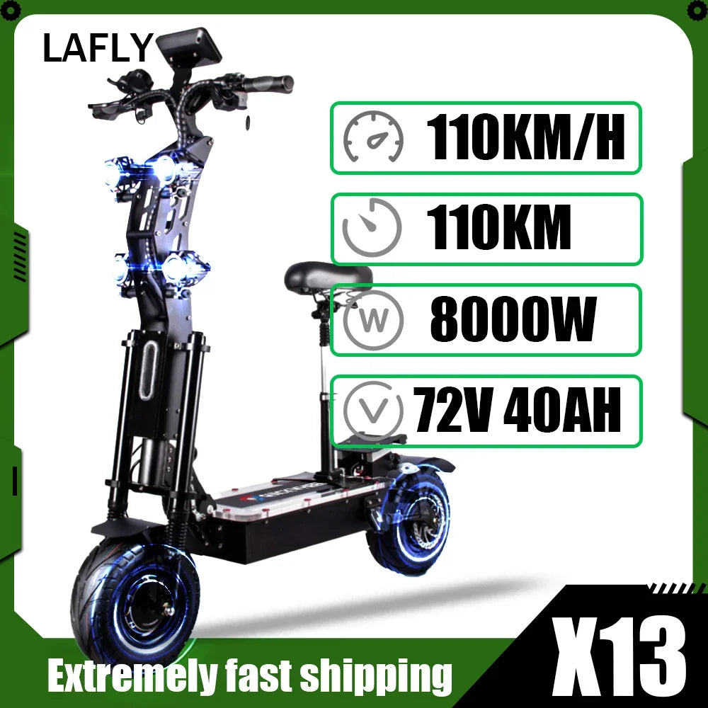 Dual Motor 10000W Top Electric Scooter 14 Inch Oversized Off-Road Tyres 72V-40AH Panasonic Brand Battery Maximum Speed 120KM/H