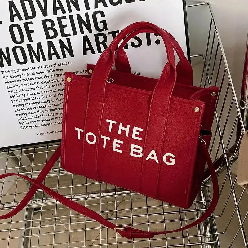 The Tote Bag For Women Crossbody Female Handbag New Solid Words Lette Leisure Large Bag,Luxury Fashion Bag,designer Bag for PU - Lootquake