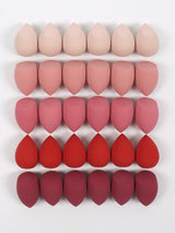 30 Beauty Eggs (Esponjas de Maquillaje) Esponja de Belleza Mixta para Base de Maquillaje, Líquida, en Crema y en Polvo Sin Impurezas, Multicolor C