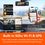 Cámara de salpicadero Vantrue N4Pro 4K Wi-Fi de 3 canales con control de voz, IMX678, visión nocturna, HDR, GPS, modo de carga 24 horas, para coche