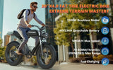 Ebike K7 2000W 48V 40AH Maximum Dual Motor Dual Battery Electric Motorcycle 20-inch Fat Tire Off-Road Bike Electric Bike 7 Speed