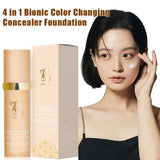 Base de maquillaje Biomimic Spectrums Light Spectrums 4 en 1 con FPS 50+, corrector cambiante de larga duración