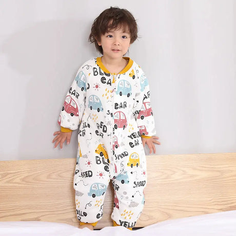 Baby Sleeping Bag Cute Flowers Print Toddler Sleepwear Walk Play Pajamas 2.5Tog Thick Winter Keep Warm Sleepsack 1-4 Years - Lootquake