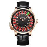 Pindu Player Gambling Series Men's Watch European Roulette Poker Game Fully Automatic Mechanical Sports Design Party Watch - Lootquake