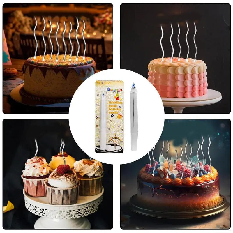 Bougies surprises, bougies créatives pour joyeux anniversaire avec bannière en forme d'éventail, décoration de gâteau amusante, bougies décoratives de fête