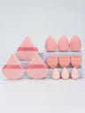 12 Piece All Purpose Makeup Sponge Set with Loose Powder Puffs Mini Air Cushion Puffs Beauty Eggs and Mini Beauty Sponges