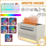 Altavoz Bluetooth 4 en 1 con LED de ruido blanco, ayuda para dormir con ruido blanco, luz nocturna con 8 sonidos de la naturaleza, humidificador de aromaterapia