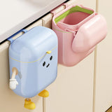 Compost Bin Kitchen for Counter Top or Under Sink, Plastic Hanging Trash Can with Lid, Wall Mounted Garbage Can for Bathroom,