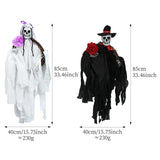 Spooky Hanging Ghost Decor Spooky Halloween Hanging Ghost Decorations for Haunted House Cemetery Front Yard Terror Skull Ghost