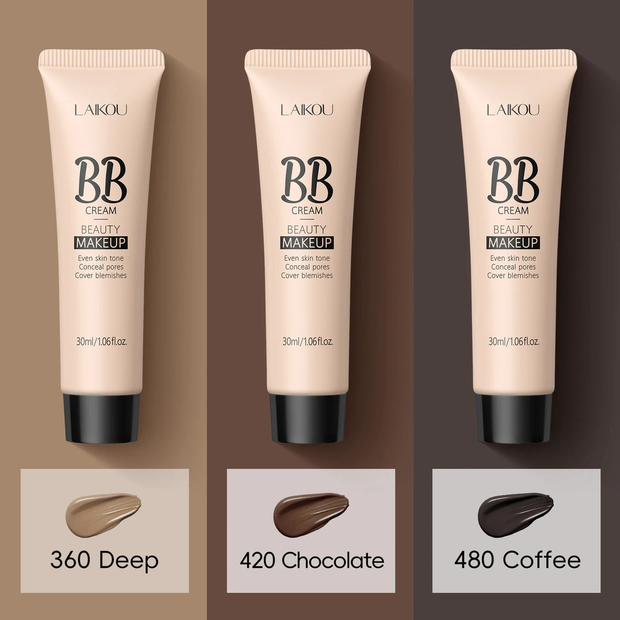 Natural Finish Foundation Cream 30ml Lightweight BB Cover Dark Circles Pores Oil Free Long Lasting Makeup Base