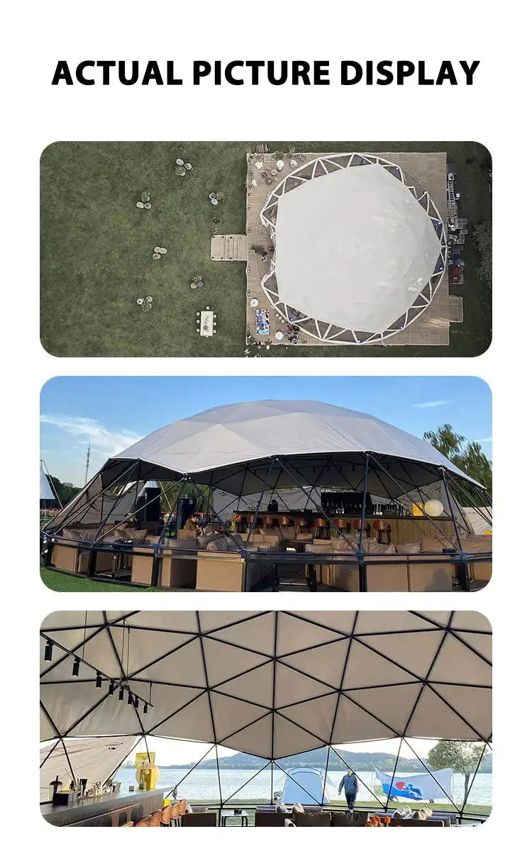 Arch Dome Tent Windproof Pavilion  Pergola Sun Room Exhibition PVC Sunshade Canopy  Wedding Shelter Tipi Outdoor camping - Lootquake