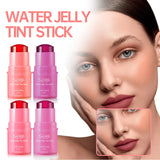 3-in-1 Powder Blusher Moisturized Blusher Stick  Beauty Makeup Long Lasting Brighten Matte Facial Contour Rouge Lipstick Sticker