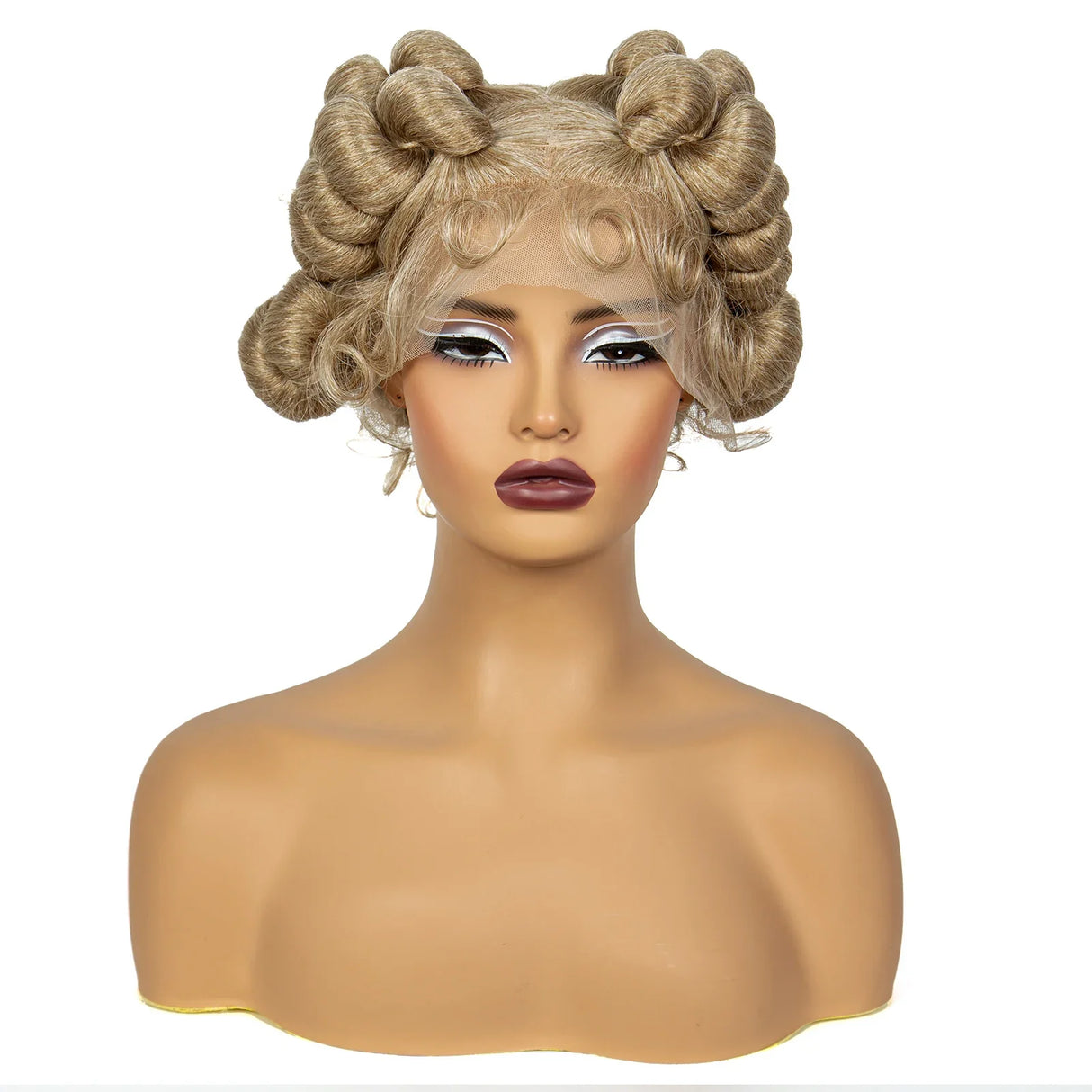 6" Short Bantu Knotless Braids Wig | 1B/30 Ombre | Full Lace