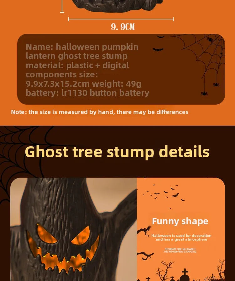NEW Halloween Decorations, Ghost Tree Stumps, Small Ornaments, Terrifying Ghosts, Bedroom Scene Decorations, Lights