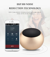 Altavoz inalámbrico Bluetooth 5.3 portátil TWS pequeño de acero metalizado con subwoofer pesado para exteriores, mini altavoz estéreo Bluetooth